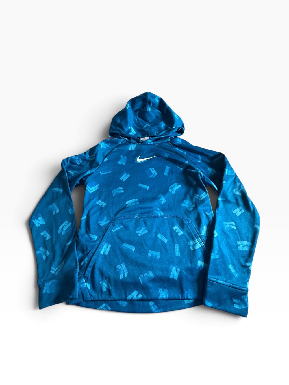 Nike Blue Graphic Hooded Pullover